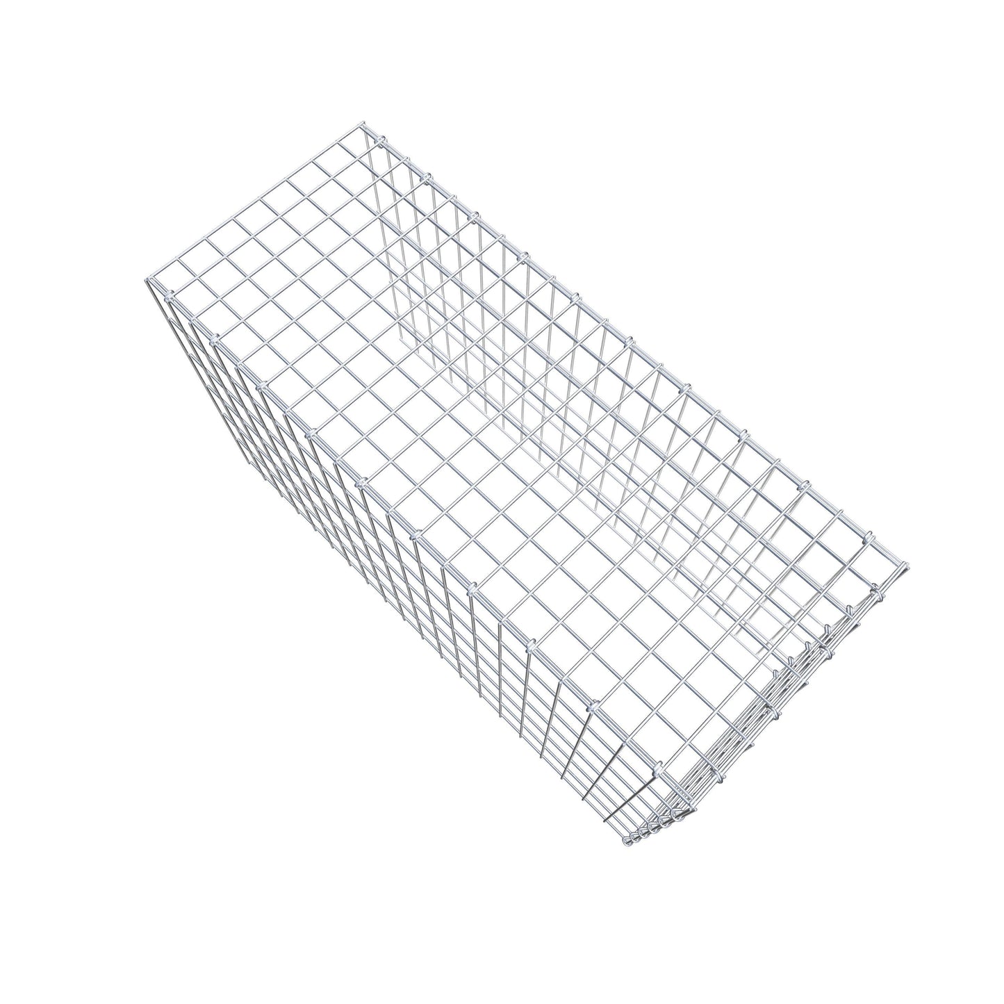 Monteret gabion type 4 100 cm x 60 cm x 40 cm (L x H x D), maskestørrelse 5 cm x 10 cm, C-ring