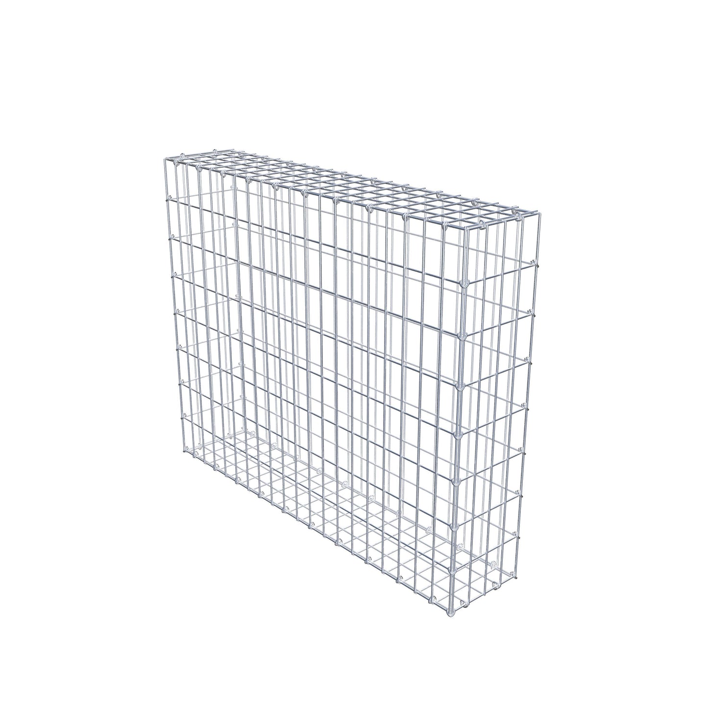 Gabion 100 cm x 80 cm x 20 cm (L x H x P), mailles 5 cm x 10 cm, anneau en C