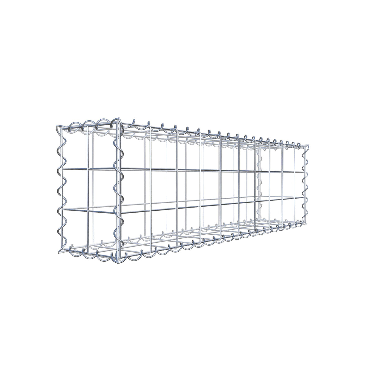 Gabion 100 cm x 30 cm x 20 cm (L x H x P), mailles 10 cm x 10 cm, spirale