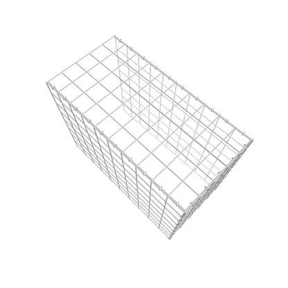 Monteret gabion type 4 100 cm x 80 cm x 50 cm (L x H x D), maskestørrelse 10 cm x 10 cm, C-ring