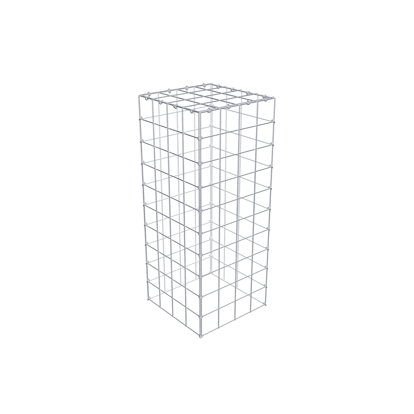 Mounted gabion type 3 100 cm x 40 cm x 40 cm (L x H x D), mesh size 10 cm x 10 cm, C-ring