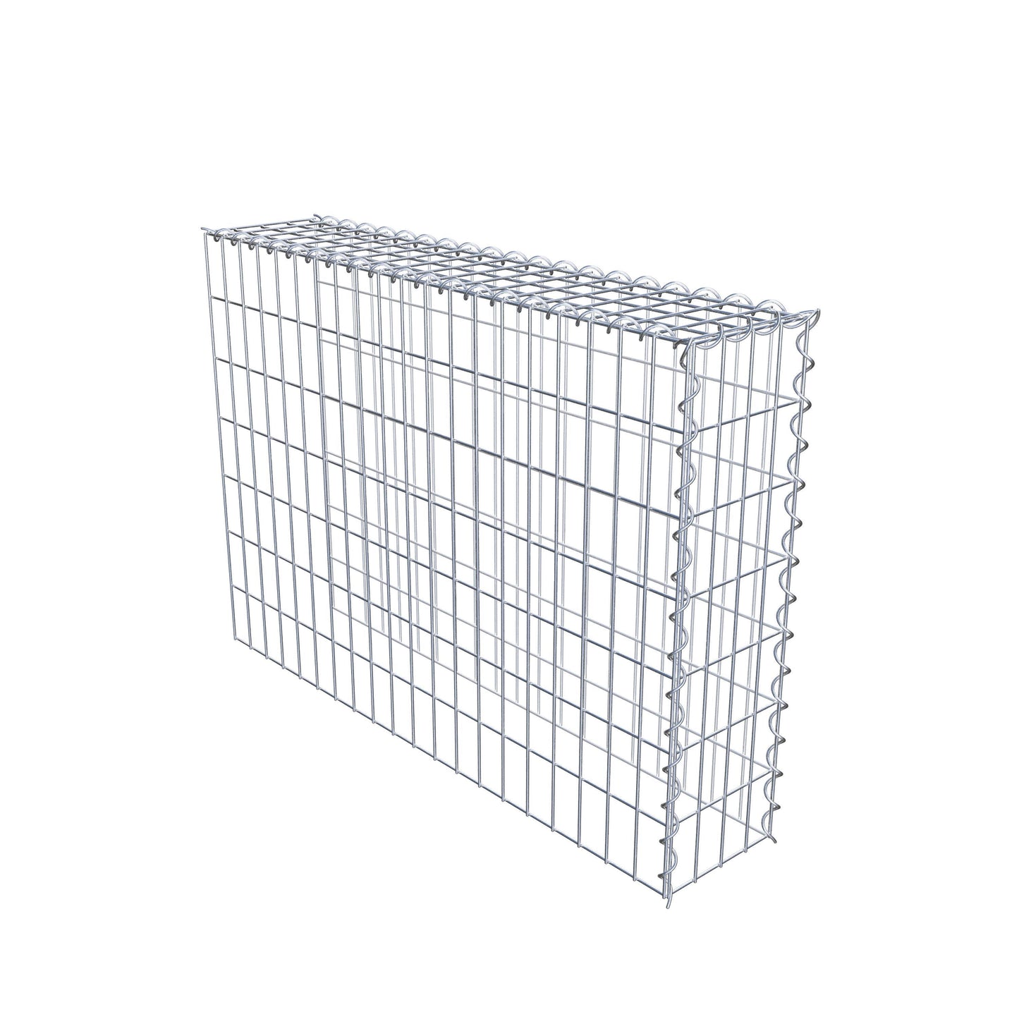 Gabião Tipo 4 100 cm x 70 cm x 20 cm (C x A x P), malhagem 5 cm x 10 cm, espiral