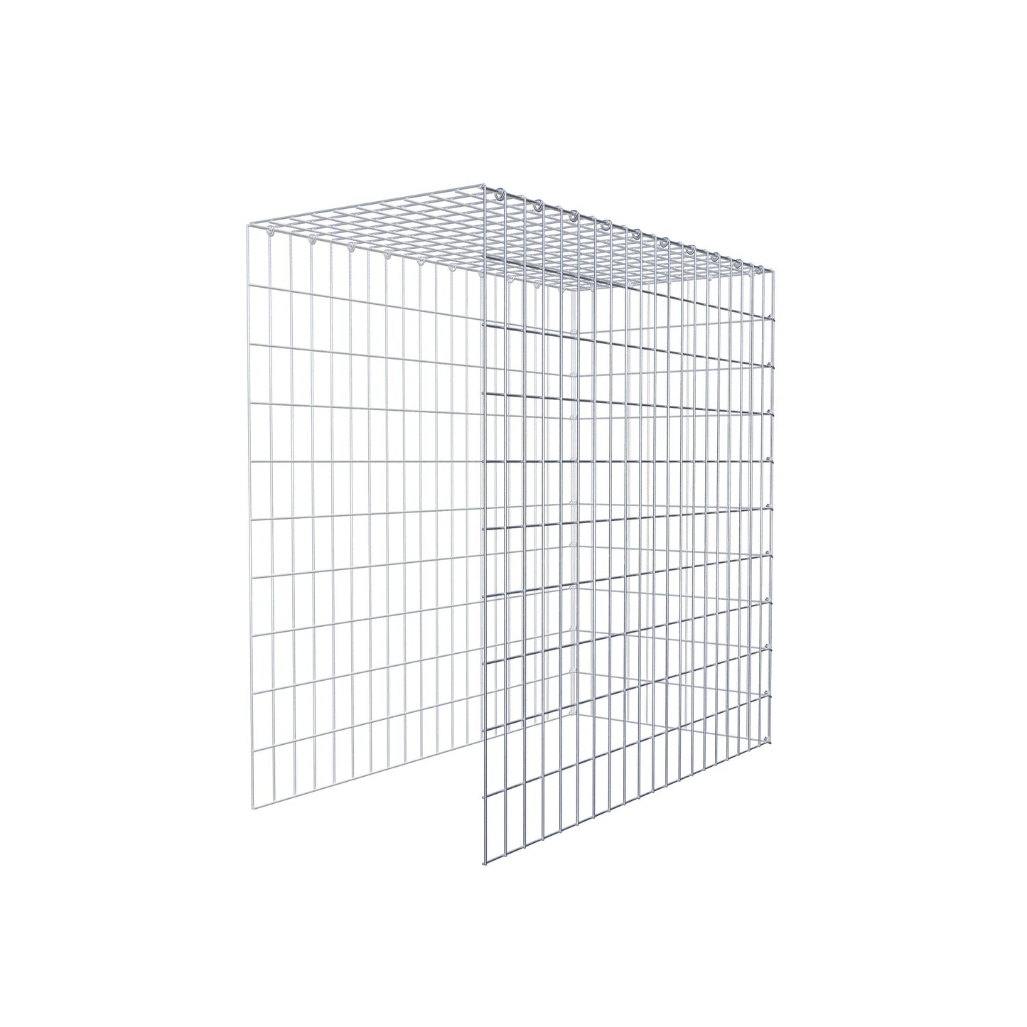 Gabião Tipo 4 100 cm x 100 cm x 50 cm (C x A x P), malhagem 5 cm x 10 cm, anel C