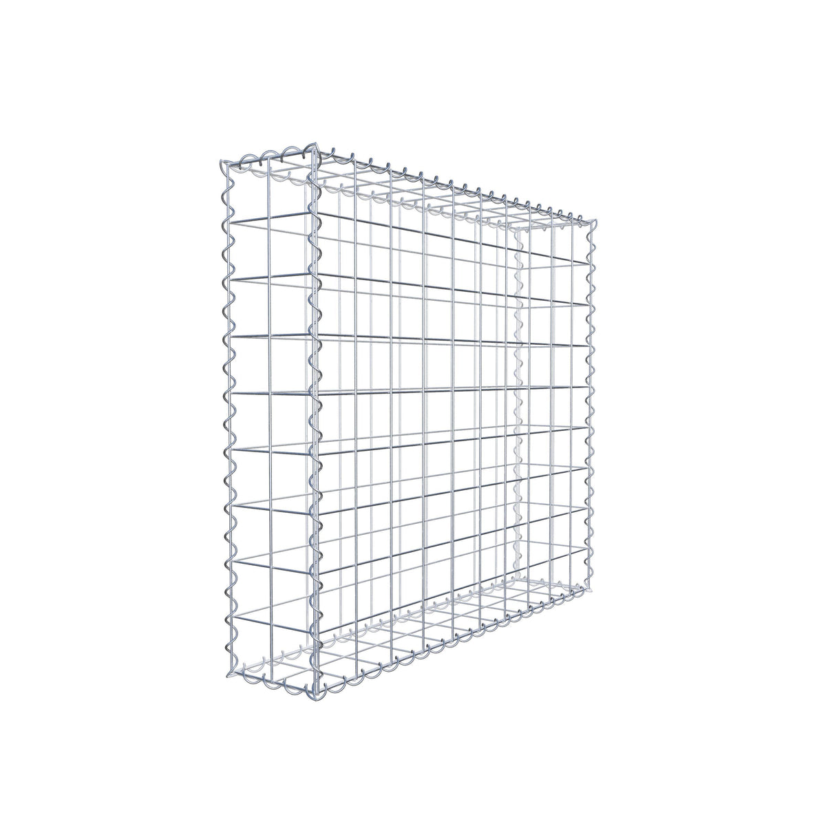 Gabião 100 cm x 90 cm x 20 cm (C x A x P), malhagem 10 cm x 10 cm, espiral