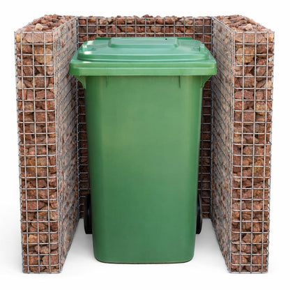 Gabionen Mülltonnenbox - 1 Tonne, 60-120 l, 115 cm Höhe