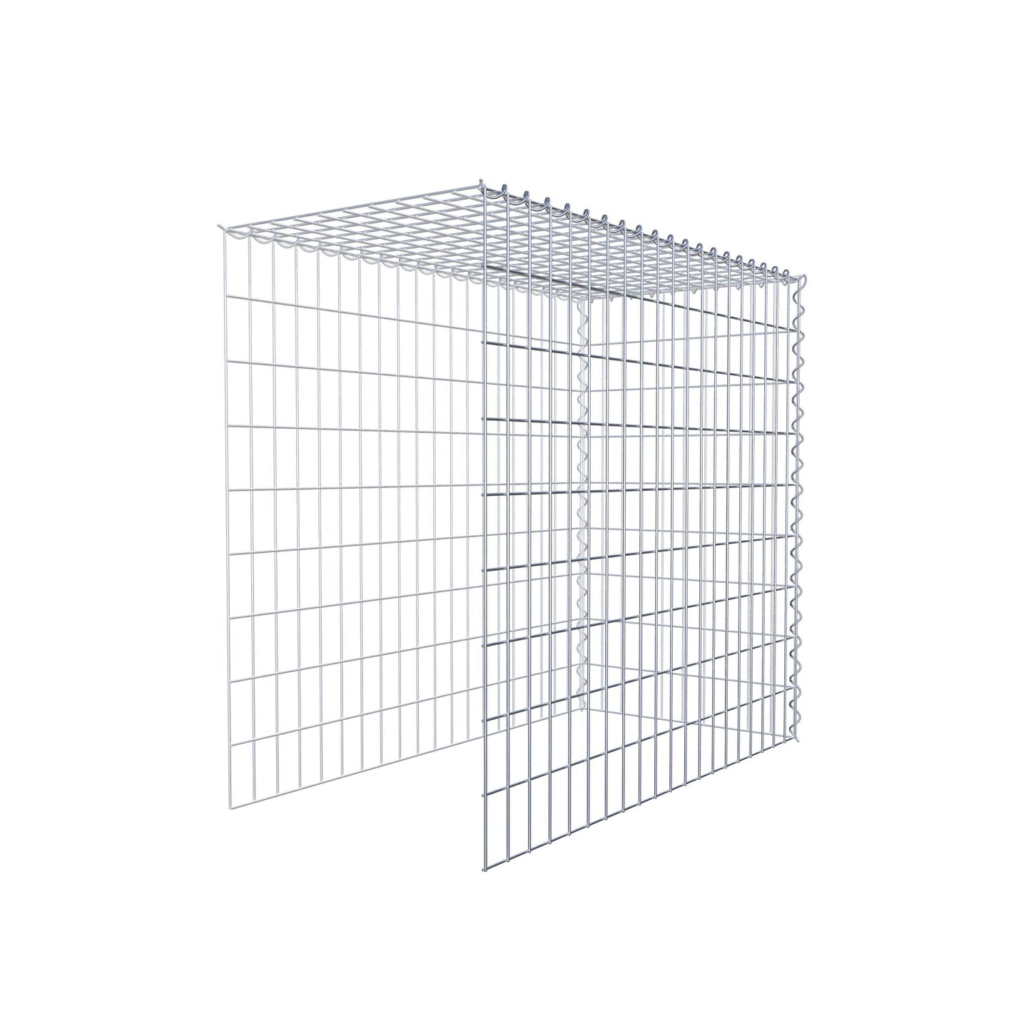 Gabião tipo 4 100 cm x 90 cm x 50 cm (C x A x P), malhagem 5 cm x 10 cm, espiral
