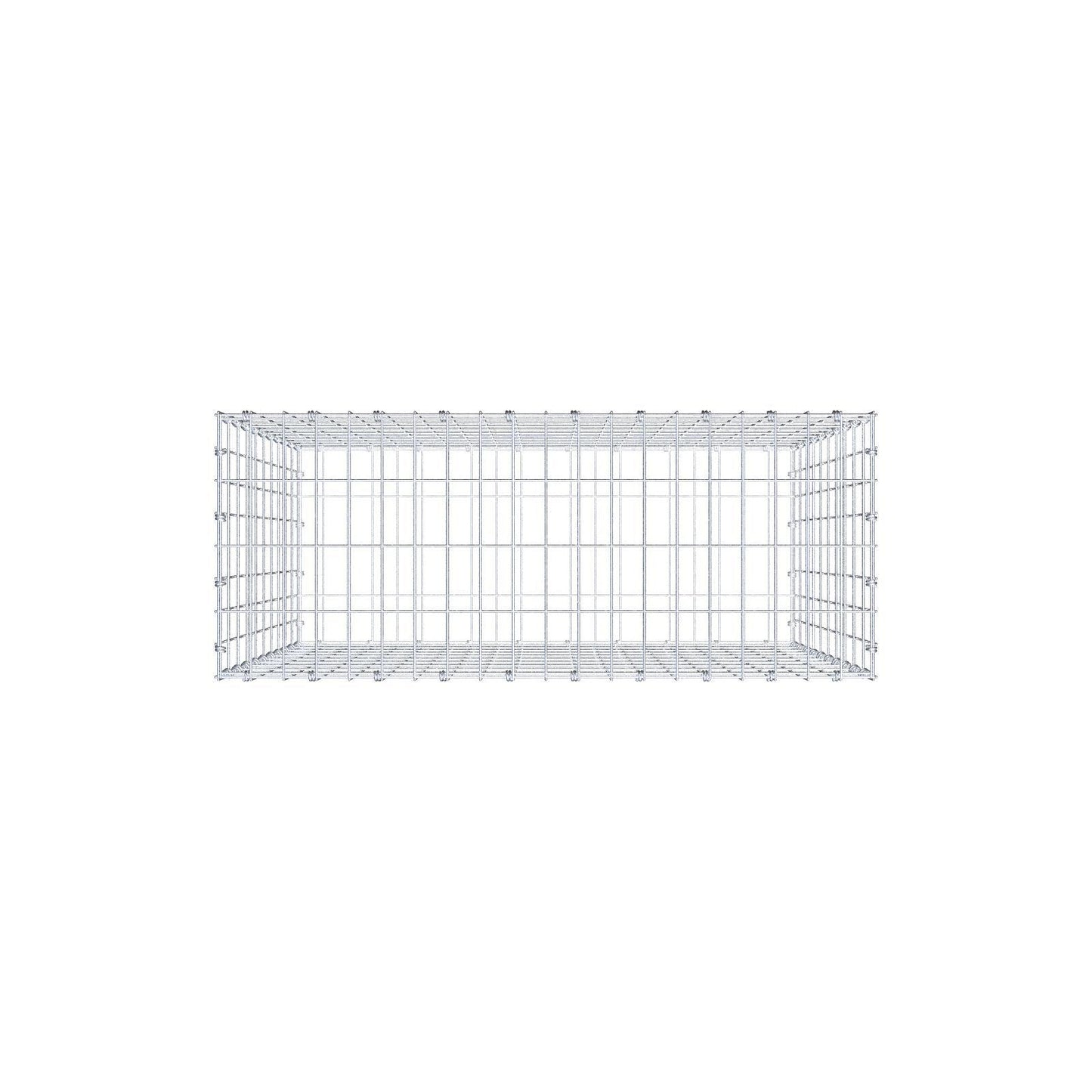 Gabião 100 cm x 100 cm x 40 cm (C x A x P), malhagem 5 x 10 cm, anel espiral