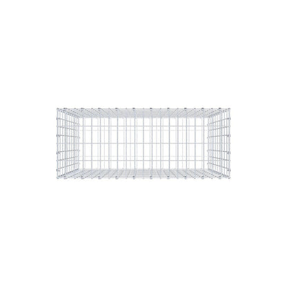 Gabião 100 cm x 100 cm x 40 cm (C x A x P), malhagem 5 x 10 cm, anel espiral