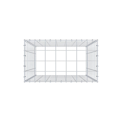 Monteret gabion type 3 100 cm x 70 cm x 40 cm (L x H x D), maskestørrelse 10 cm x 10 cm, C-ring