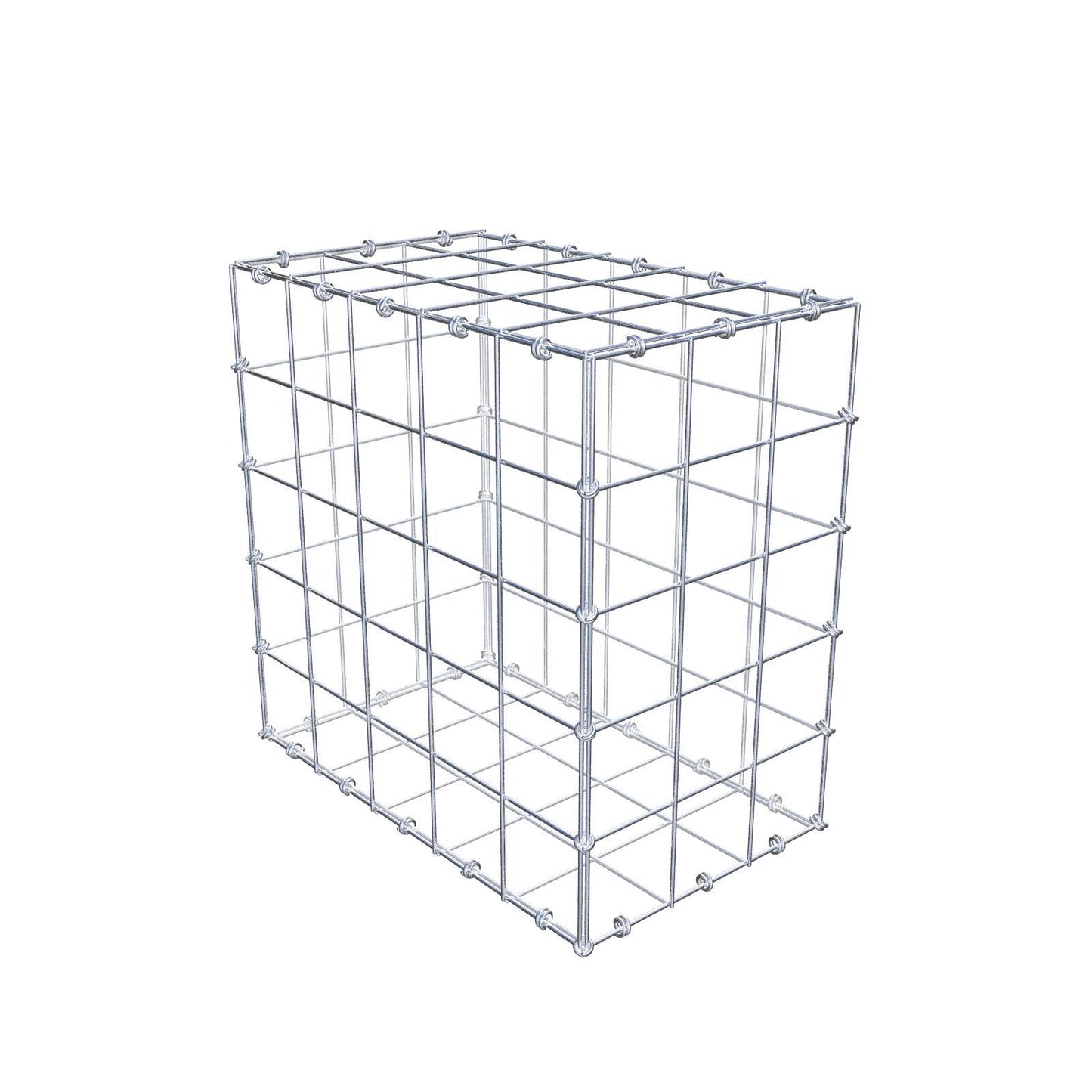 Gabbione 50 cm x 50 cm x 30 cm (L x H x P), maglia 10 x 10 cm, anello a spirale