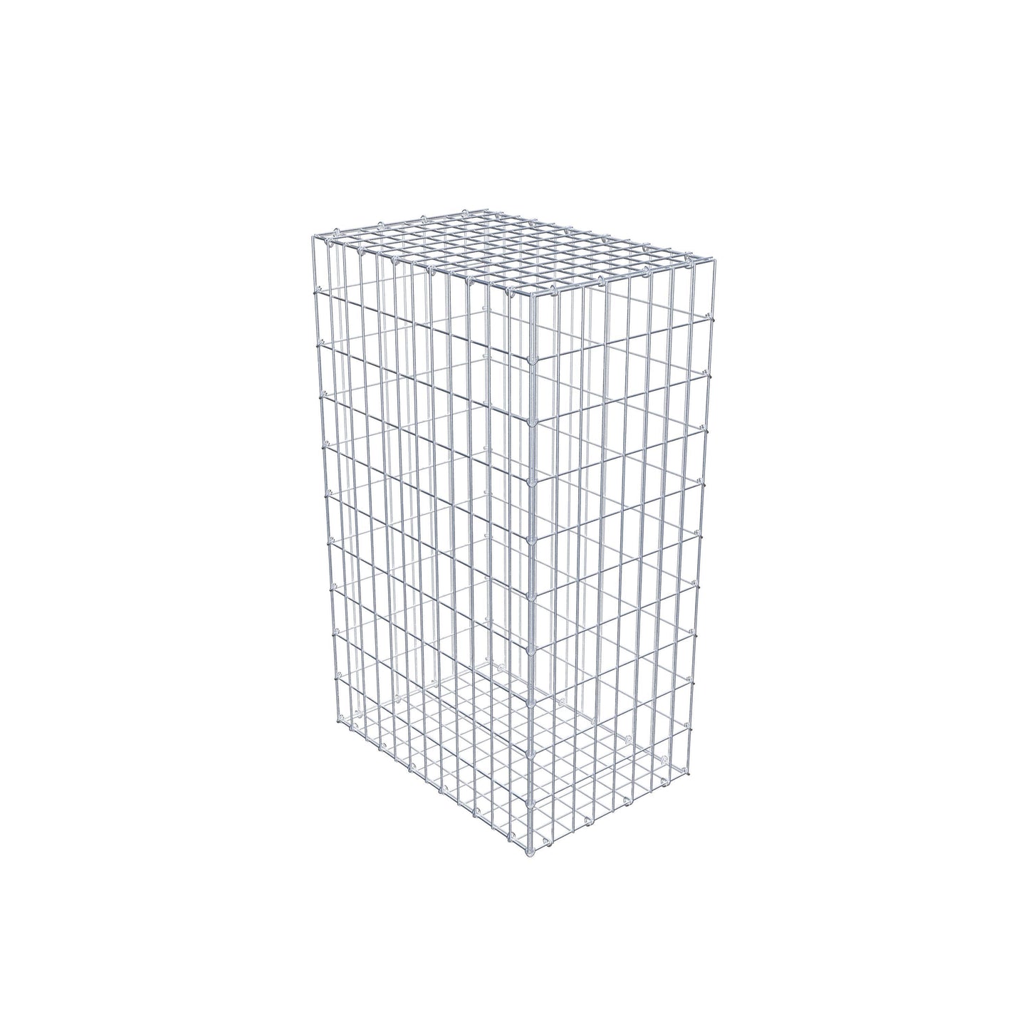 Gabião 100 cm x 60 cm x 40 cm (C x A x P), malhagem 5 cm x 10 cm, anel C