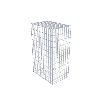 Gabião 100 cm x 60 cm x 40 cm (C x A x P), malhagem 5 cm x 10 cm, anel C