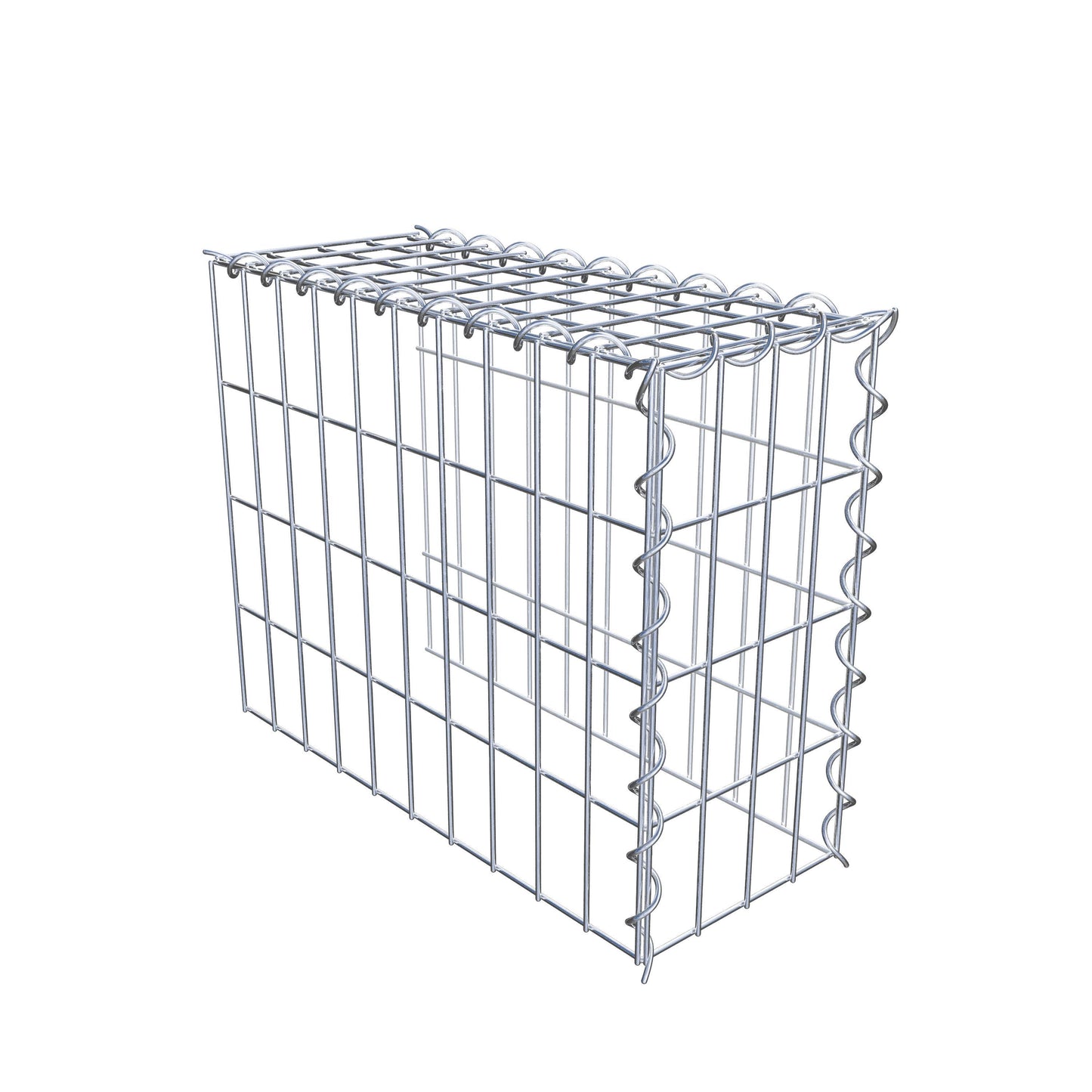 Gabião tipo 4 50 cm x 40 cm x 20 cm (C x A x P), malhagem 5 cm x 10 cm, espiral