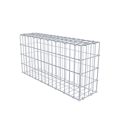 Gabione 80 cm x 40 cm x 20 cm (L x H x T), Maschenweite 5 x 10 cm, Spiralring