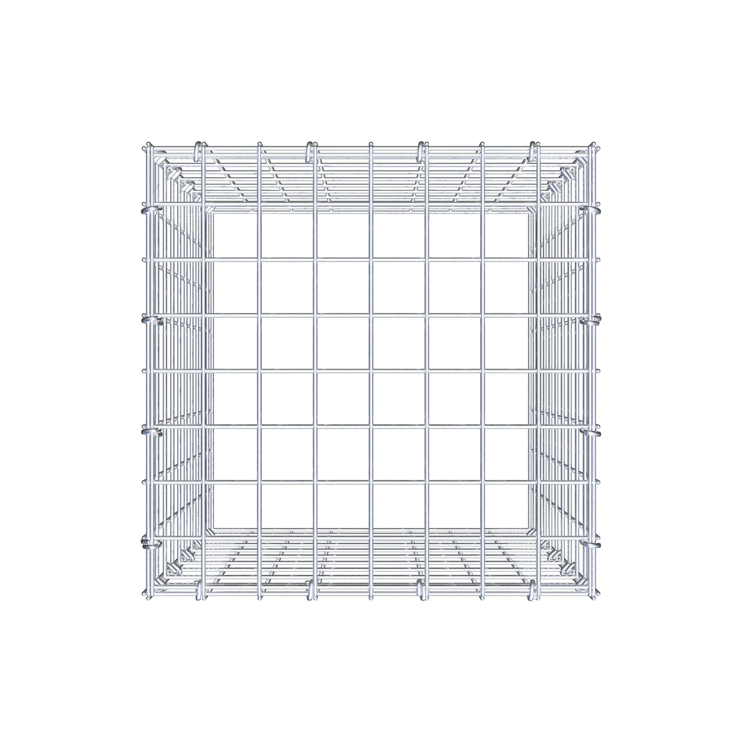 Monteret gabion type 3 50 cm x 40 cm x 40 cm (L x H x D), maskestørrelse 5 cm x 5 cm, C-ring