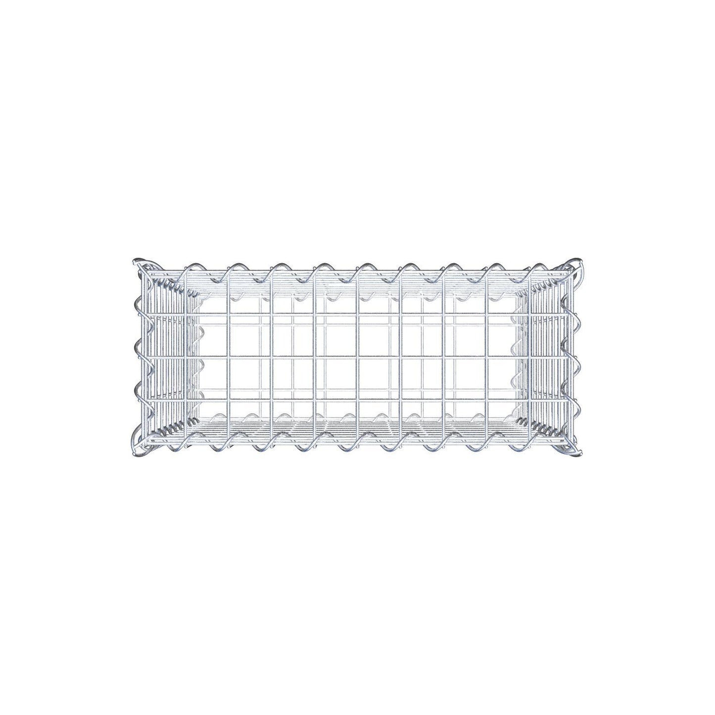 Gabion 50 cm x 50 cm x 20 cm (L x H x D), maskestørrelse 5 cm x 5 cm, spiral