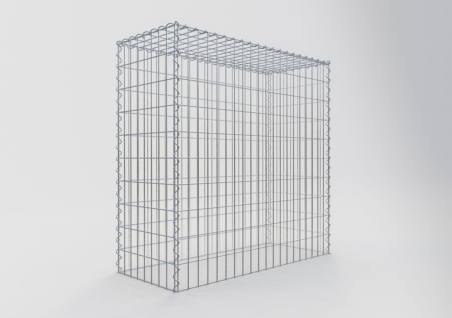 Add-on schanskorf type 3 100 cm x 100 cm x 40 cm (L x H x D), maaswijdte 5 cm x 10 cm, spiraalvormig