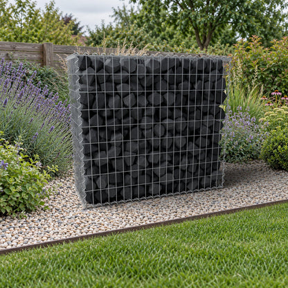 Schanskorf 100 cm x 90 cm x 40 cm (L x H x D), maaswijdte 5 cm x 10 cm, spiraalvormig
