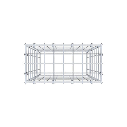 Monteret gabion type 3 80 cm x 40 cm x 20 cm (L x H x D), maskestørrelse 5 cm x 10 cm, C-ring