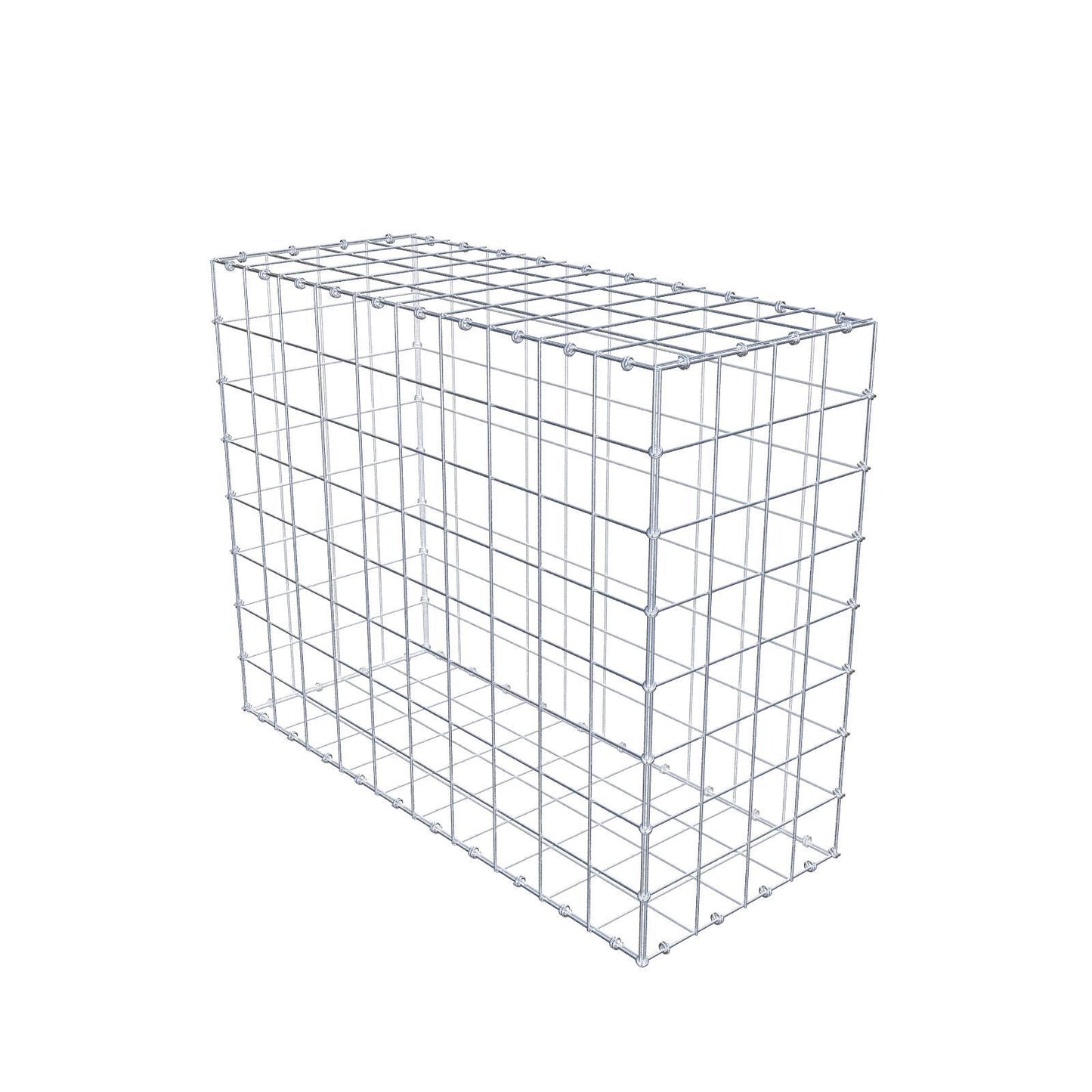 Gabione 100 cm x 80 cm x 40 cm (L x H x T), Maschenweite 10 x 10 cm, Spiralring