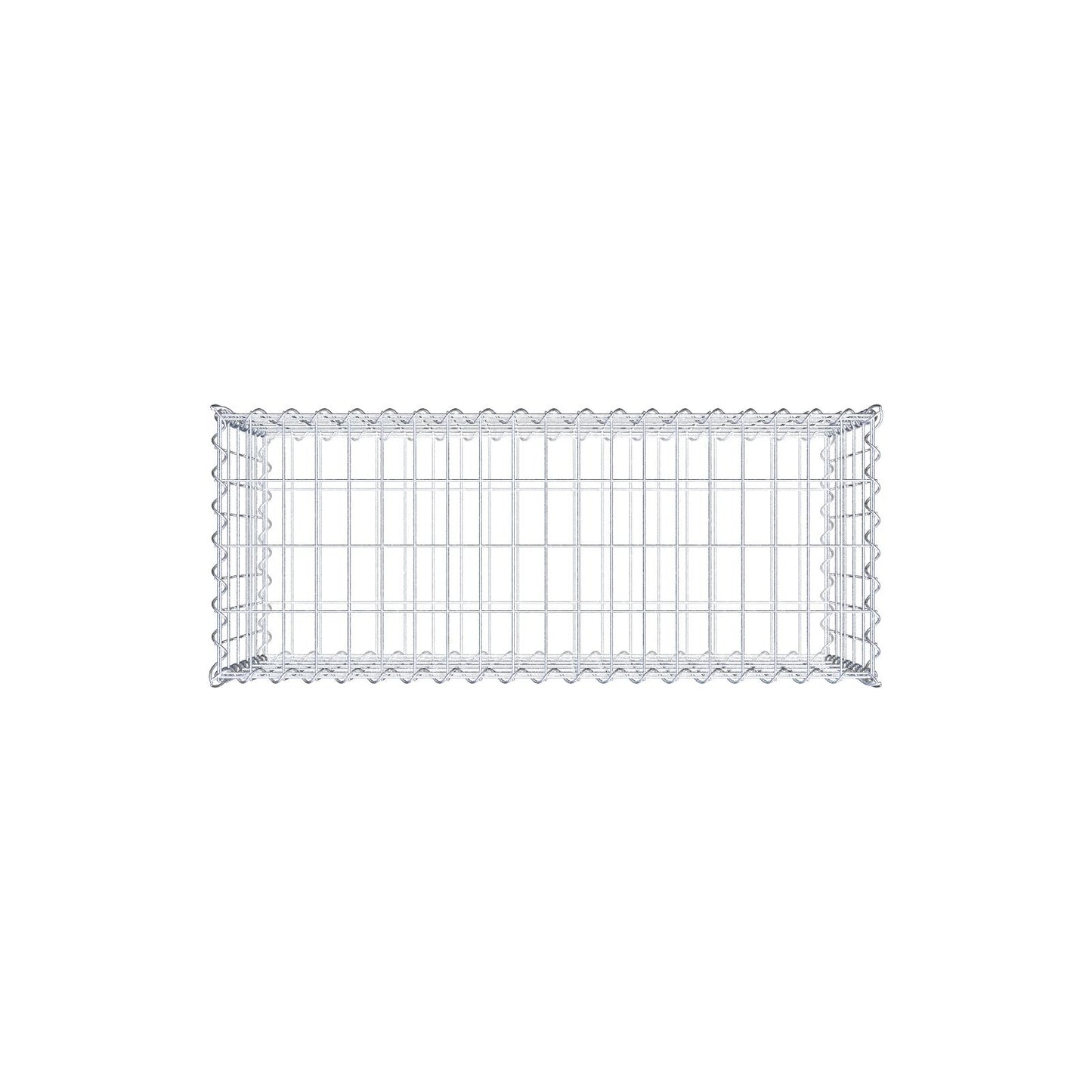 Juego de 2 gaviones de 100 cm x 50 cm x 40 cm (largo x alto x fondo), malla de 5 x 10 cm, en espiral