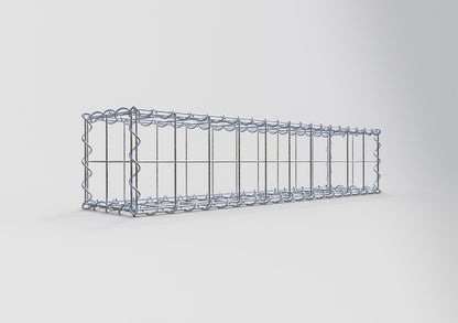 Gabion 100 cm x 20 cm x 20 cm (L x H x D), maskstorlek 10 cm x 10 cm, spiral