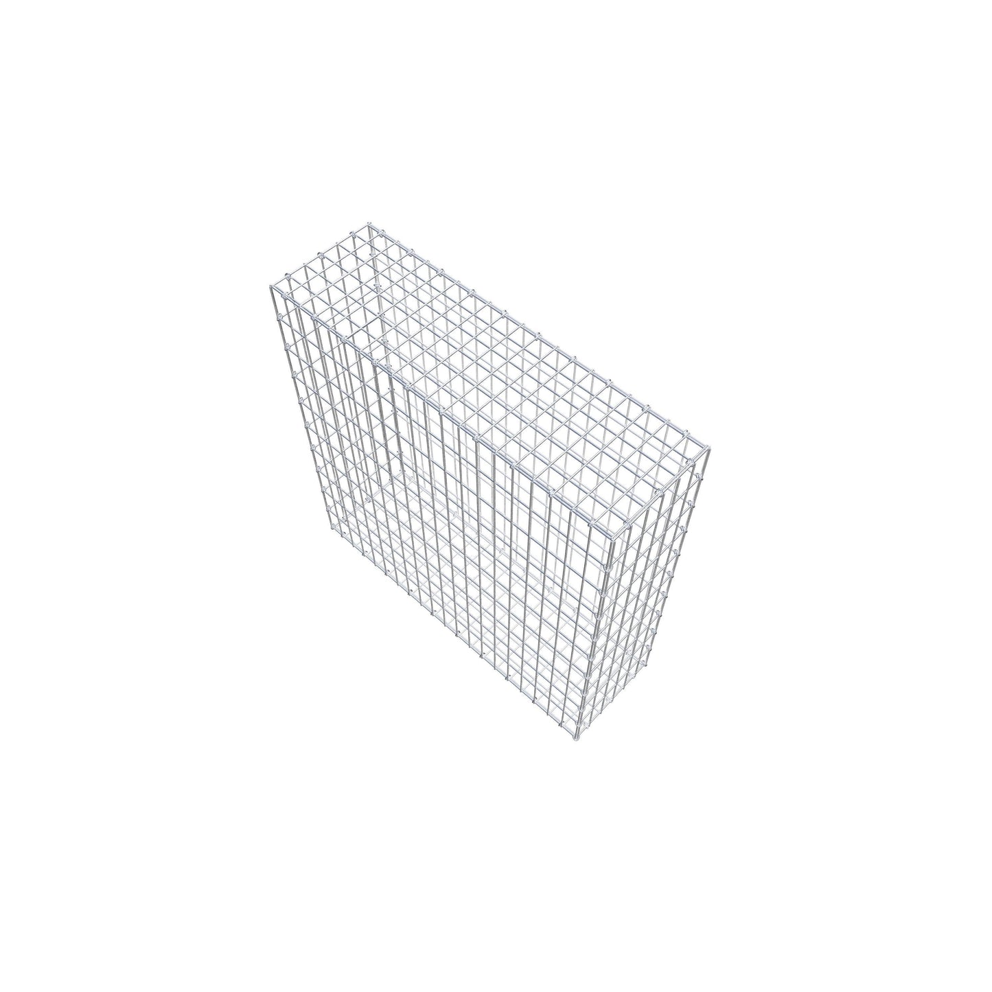 Gavión 100 cm x 100 cm x 30 cm (L x A x P), luz de malla 5 cm x 10 cm, anillo en C