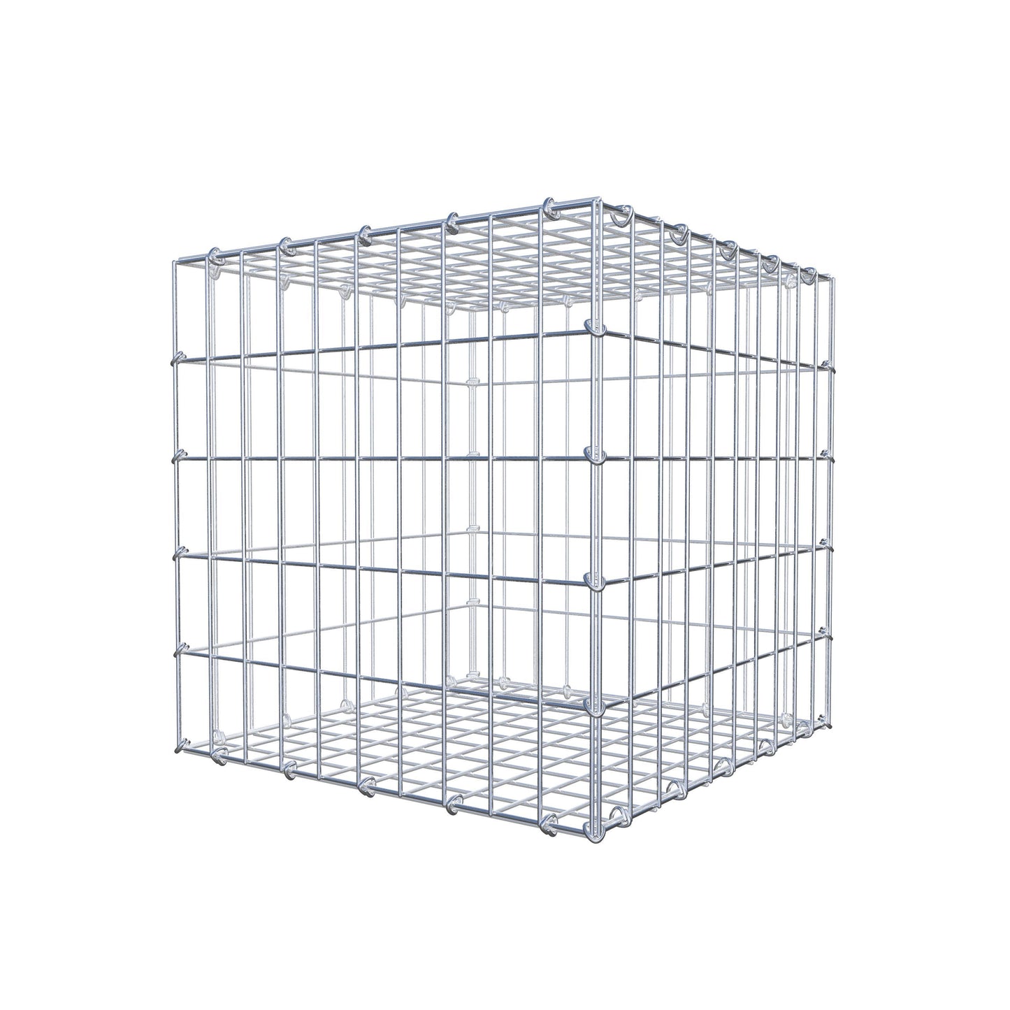 Gabião 50 cm x 50 cm x 50 cm (C x A x P), malhagem 5 cm x 10 cm, anel C