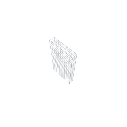 Monteret gabion type 4 200 cm x 100 cm x 20 cm (L x H x D), maskestørrelse 10 cm x 10 cm, C-ring