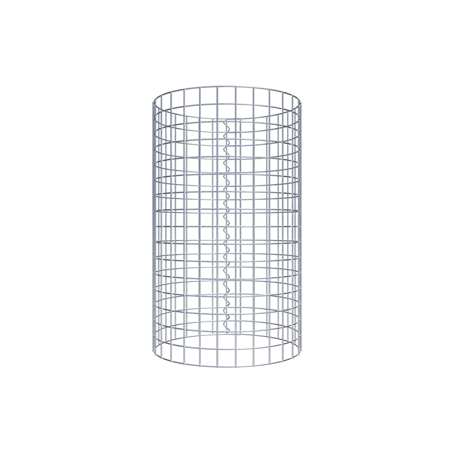 Schanskorfzuil rond 47 cm diameter, 80 cm hoogte, maaswijdte 5 cm x 5 cm