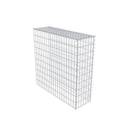 Gabbione aggiuntivo tipo 4 100 cm x 100 cm x 30 cm (L x H x P), dimensione maglia 5 cm x 10 cm, a spirale
