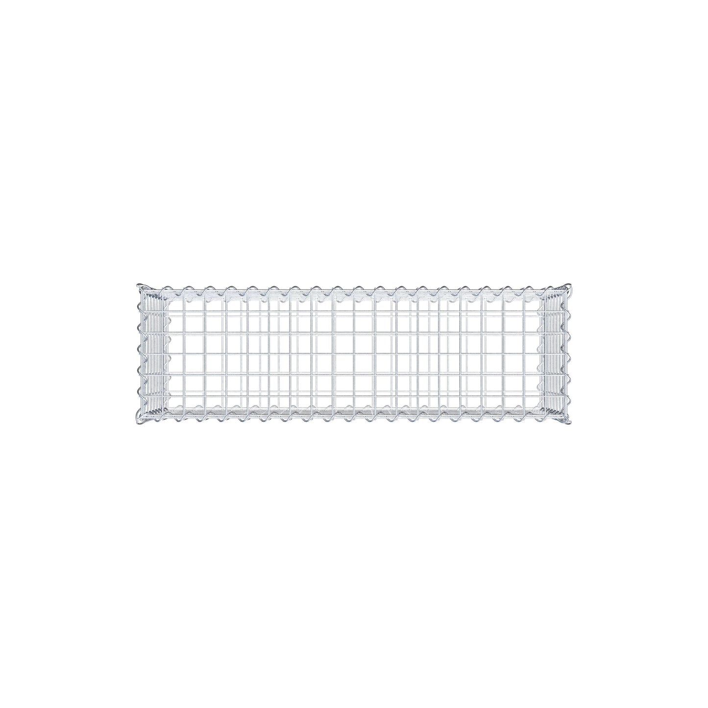 Schanskorf 100 cm x 40 cm x 30 cm (L x H x D), maaswijdte 5 cm x 5 cm, spiraalvormig