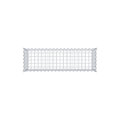 Schanskorf 100 cm x 40 cm x 30 cm (L x H x D), maaswijdte 5 cm x 5 cm, spiraalvormig