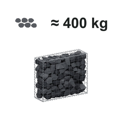 Gabione 100 cm x 80 cm x 30 cm (L x H x T), Maschenweite 10 cm x 10 cm, Spirale