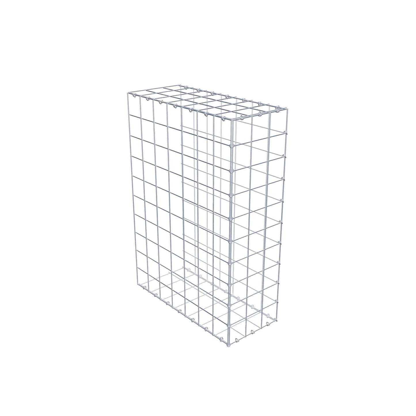 Monteret gabion type 2 100 cm x 70 cm x 30 cm (L x H x D), maskestørrelse 10 cm x 10 cm, C-ring