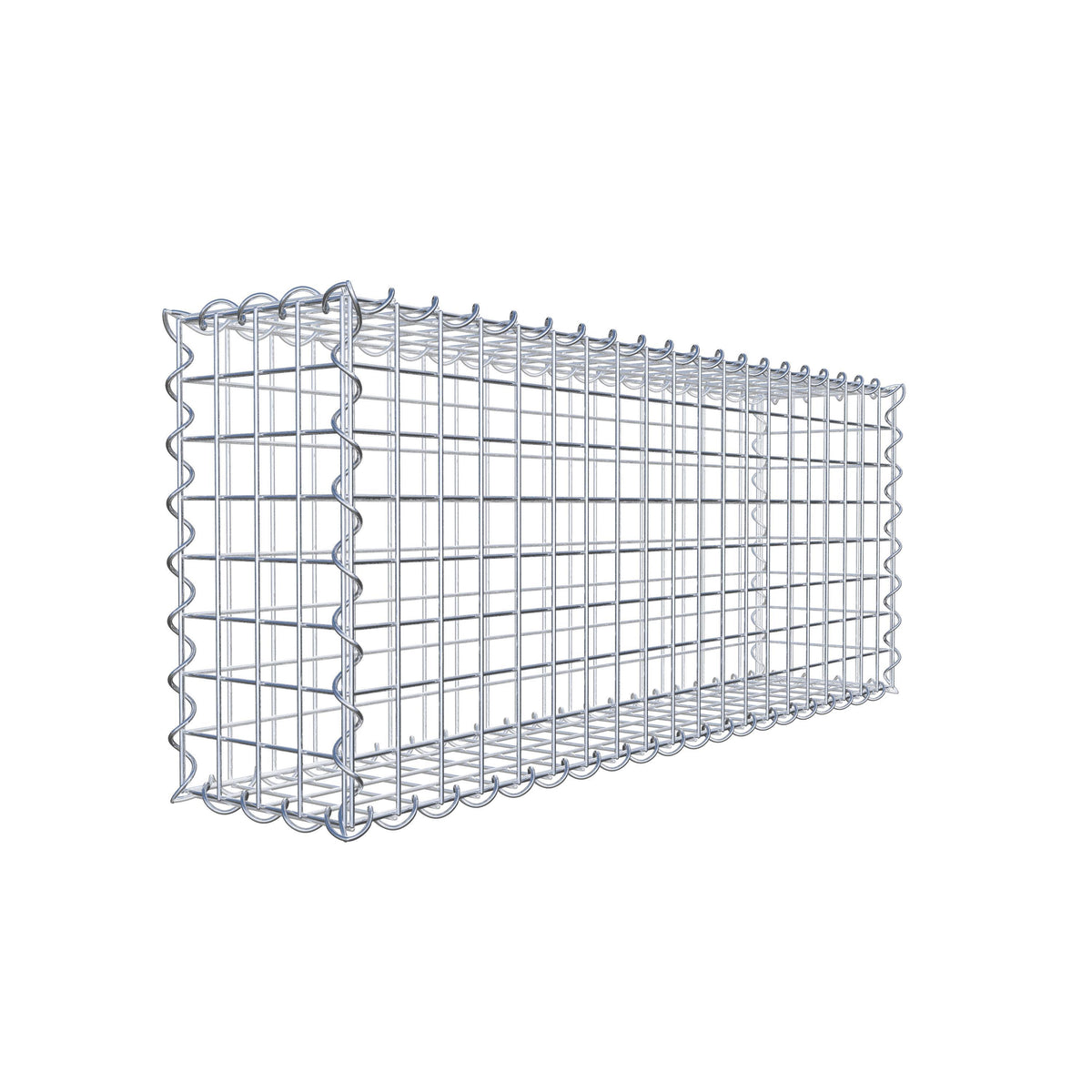 Gabione 100 cm x 40 cm x 20 cm (L x H x T), Maschenweite 5 cm x 5 cm, Spirale