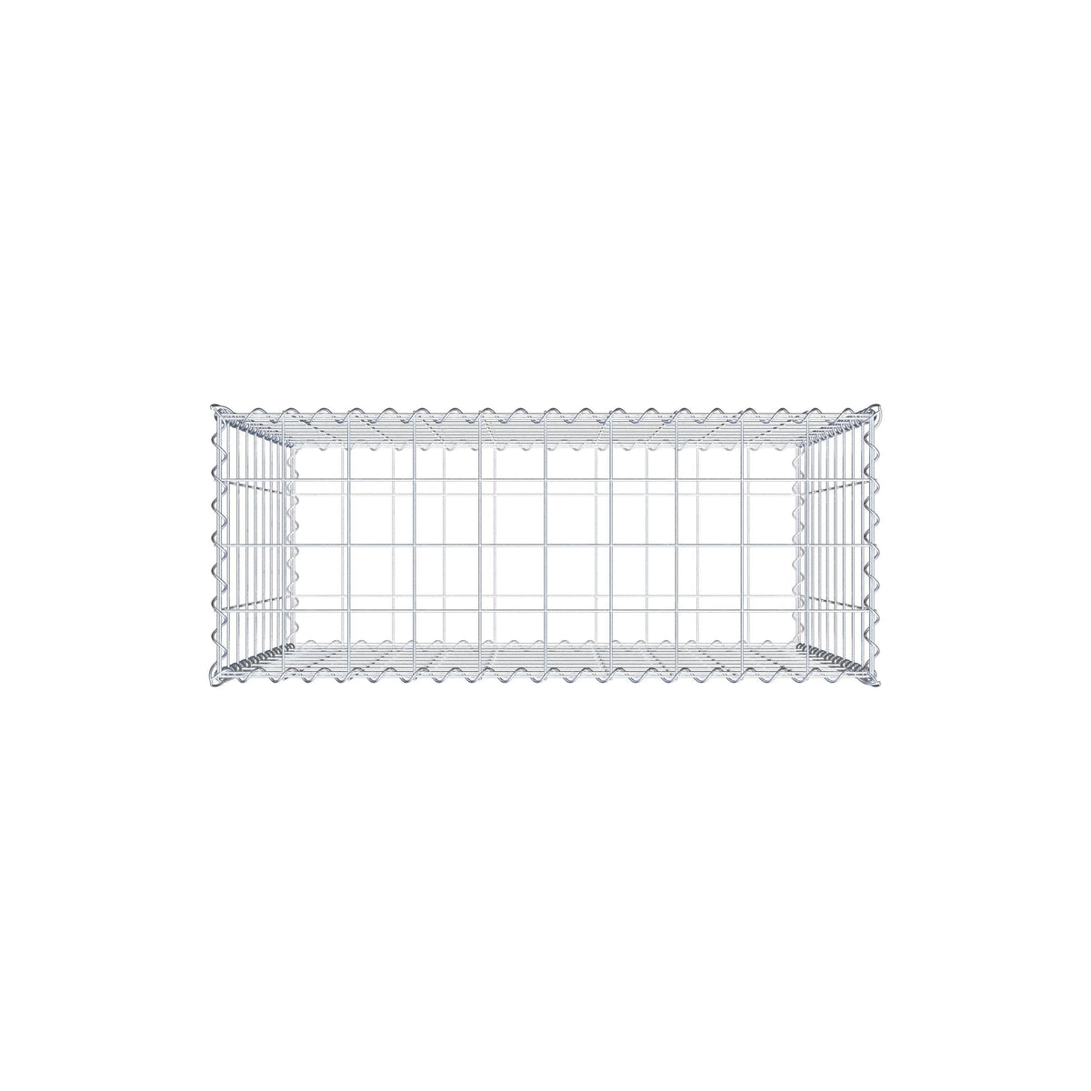 Gabião 100 cm x 90 cm x 40 cm (C x A x P), malhagem 10 cm x 10 cm, espiral