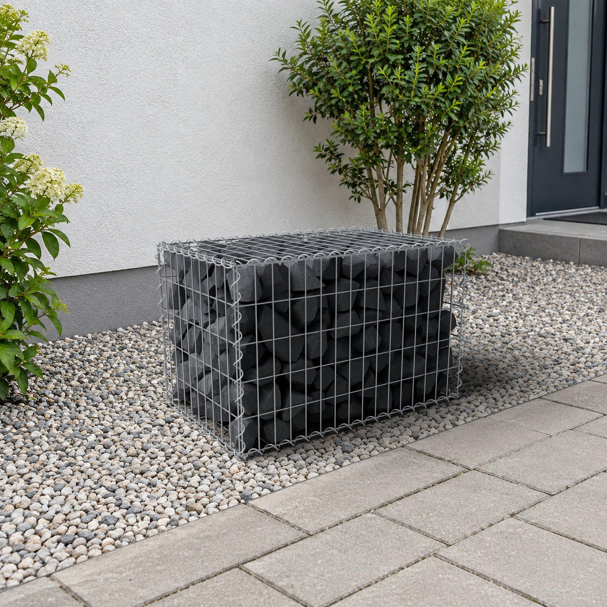 Gabion 80 cm x 50 cm x 50 cm (L x H x D), maskestørrelse 5 cm x 10 cm, spiral