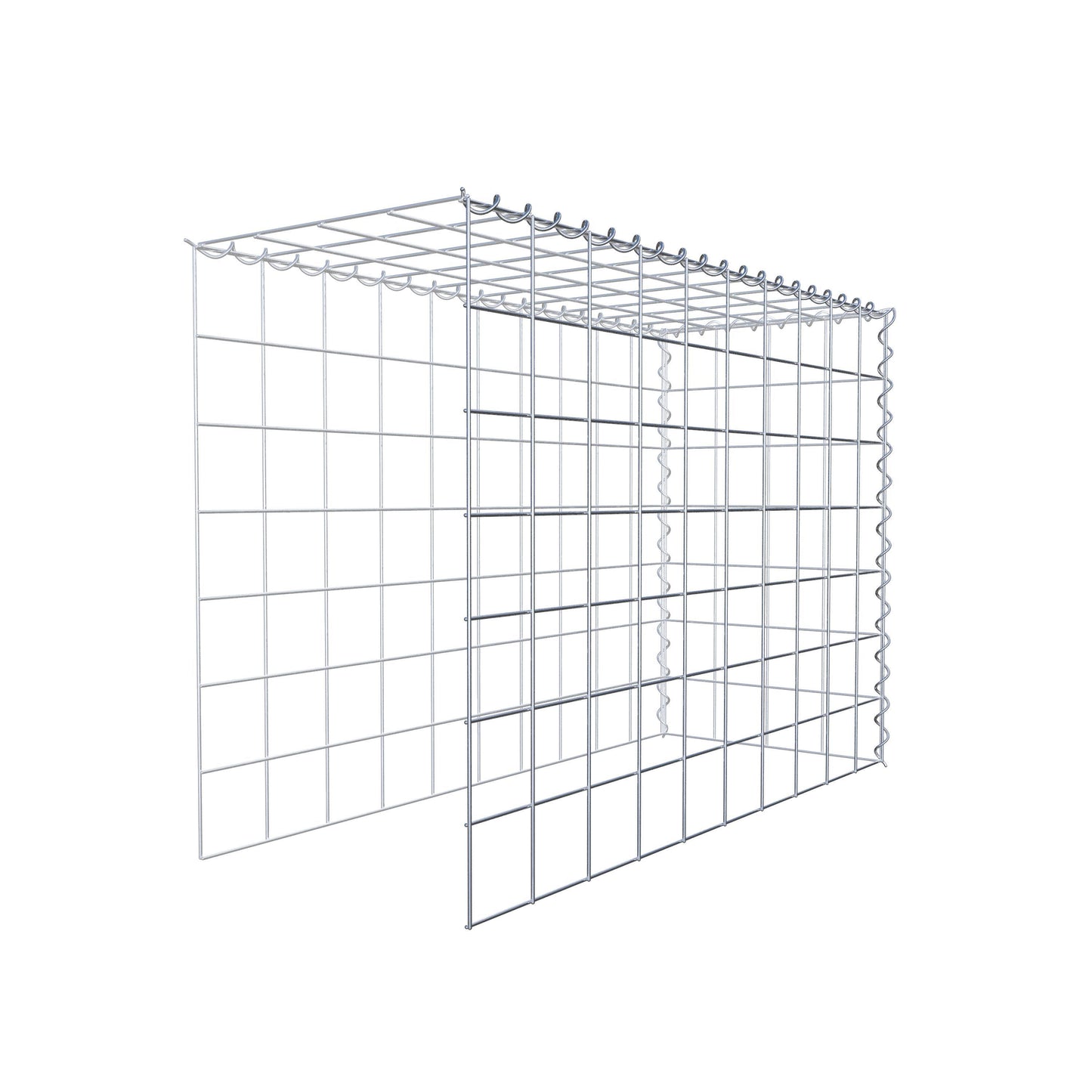 Gabião tipo 4 100 cm x 70 cm x 40 cm (C x A x P), malhagem 10 cm x 10 cm, espiral