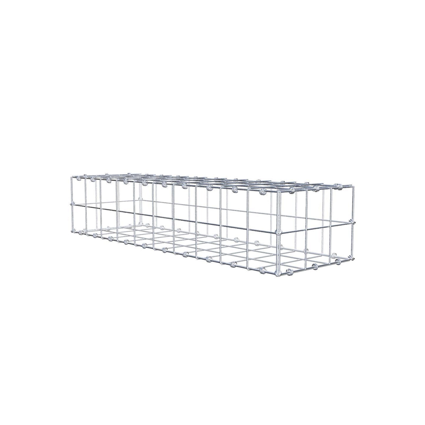 Gabion 100 cm x 20 cm x 30 cm (L x H x P), mailles 10 x 10 cm, anneau en spirale