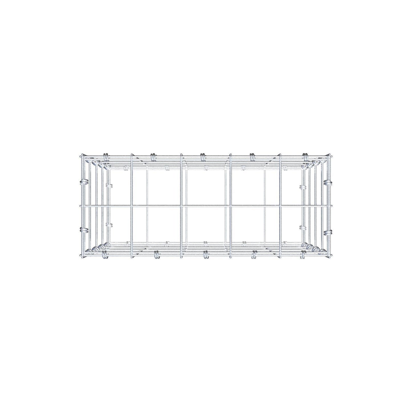 Gabião 50 cm x 40 cm x 20 cm (C x A x P), malhagem 10 x 10 cm, anel espiral