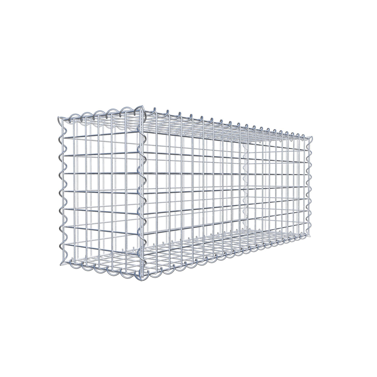 Gabione 100 cm x 40 cm x 30 cm (L x H x T), Maschenweite 5 cm x 5 cm, Spirale