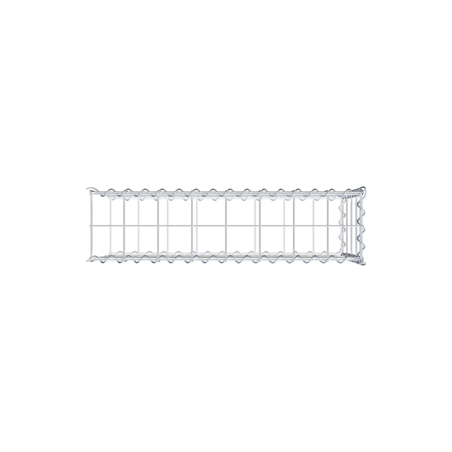 Gabião tipo 2 80 cm x 40 cm x 20 cm (C x A x P), malhagem 10 cm x 10 cm, espiral