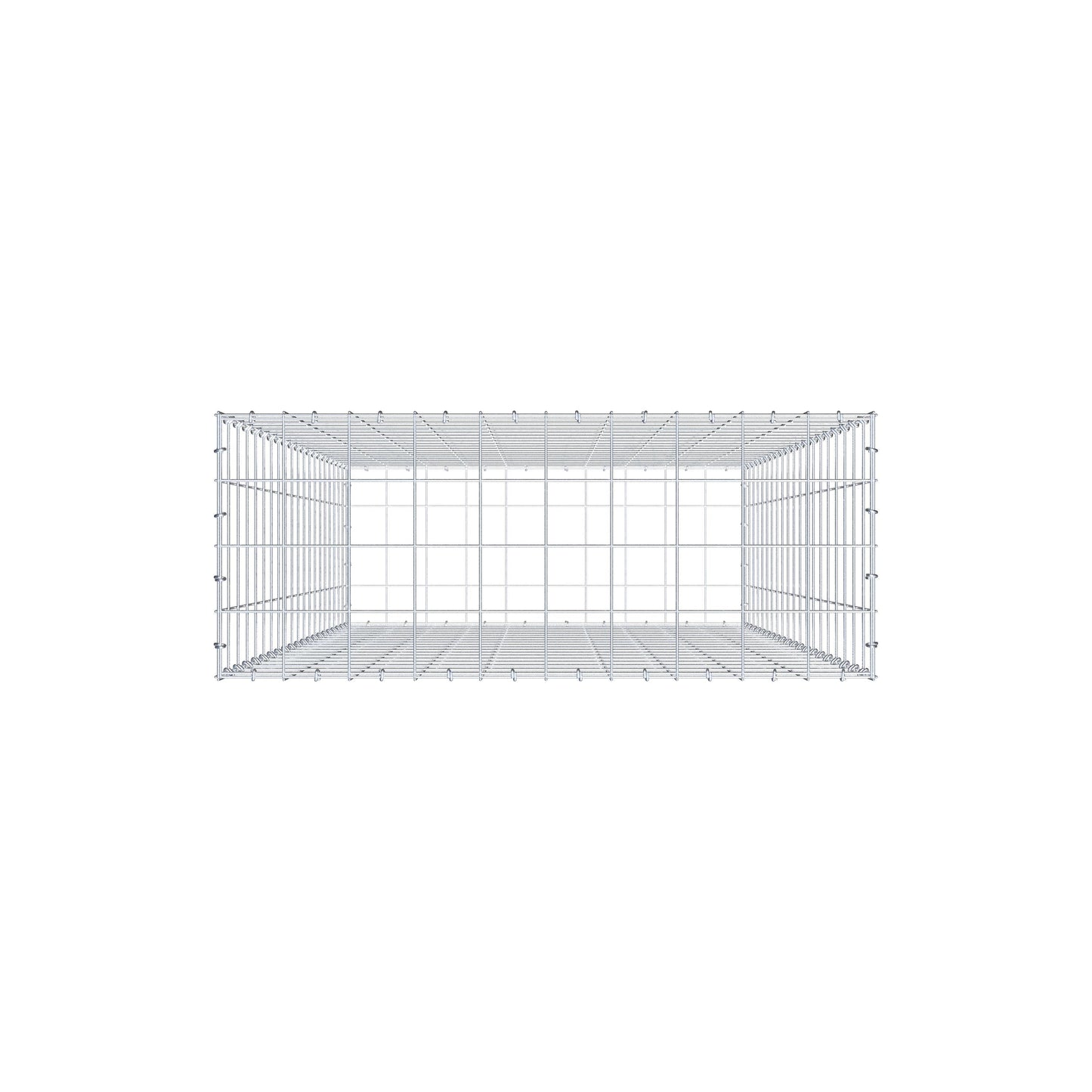 Gabion 200 cm x 100 cm x 40 cm (L x H x D), maskestørrelse 10 cm x 10 cm, C-ring