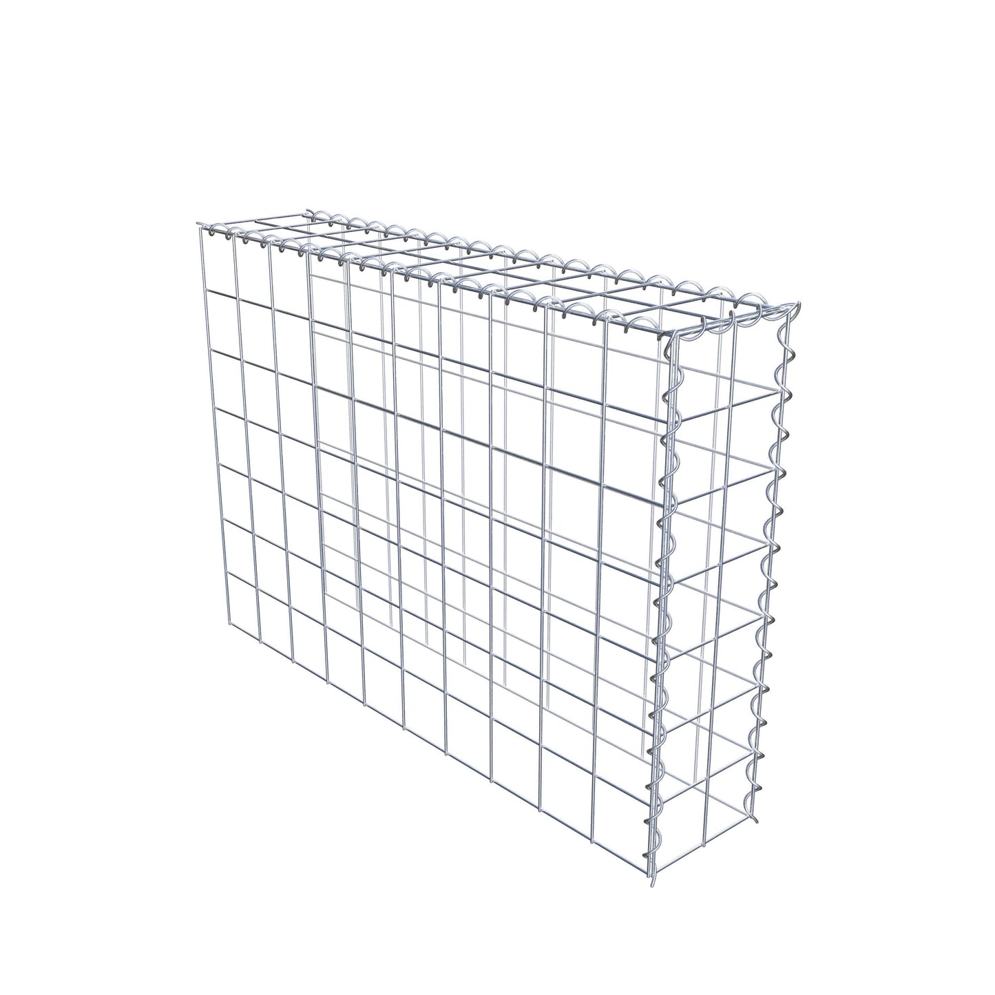 Gabião Tipo 4 100 cm x 70 cm x 20 cm (C x A x P), malhagem 10 cm x 10 cm, espiral