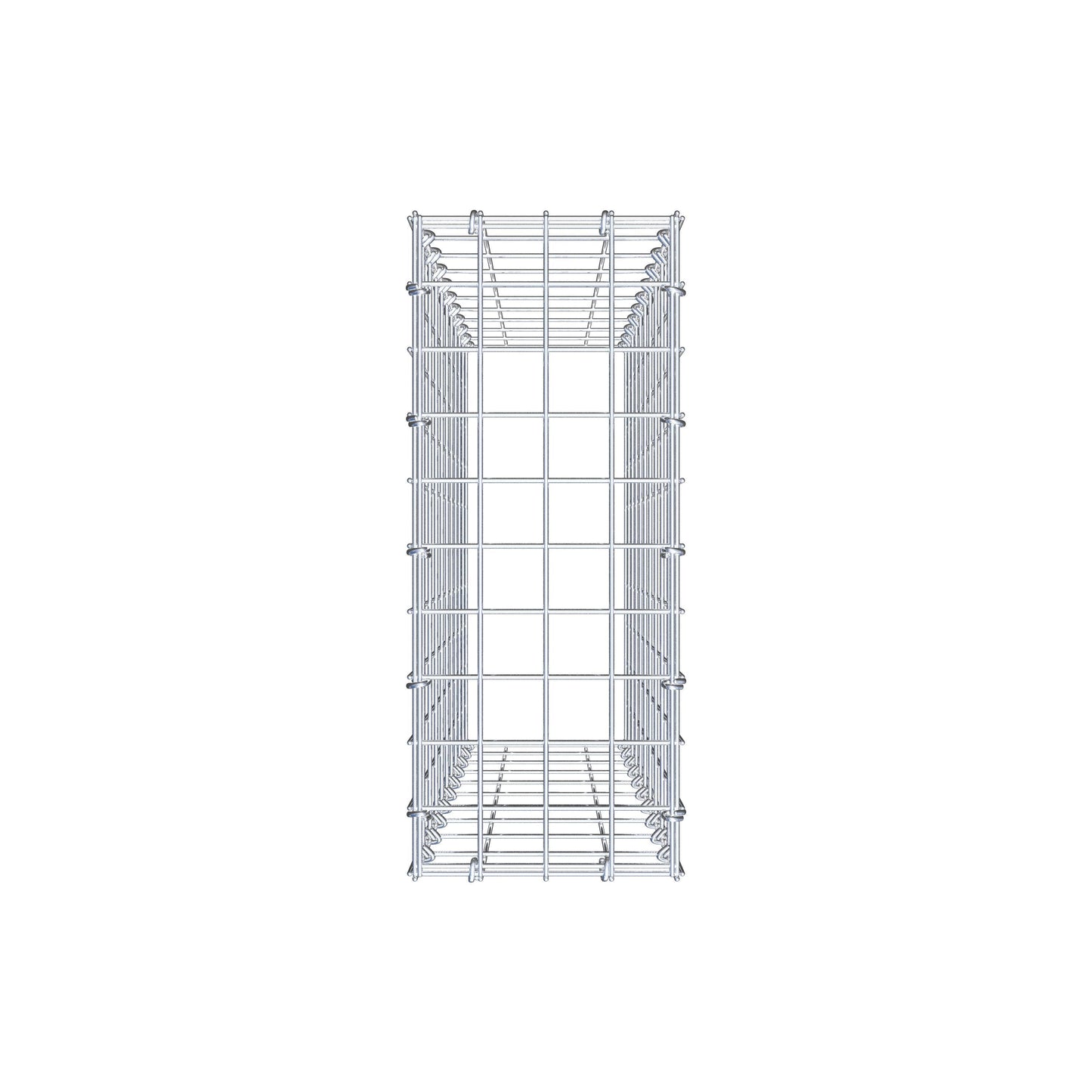 Monteret gabion type 3 100 cm x 20 cm x 50 cm (L x H x D), maskestørrelse 5 cm x 10 cm, C-ring