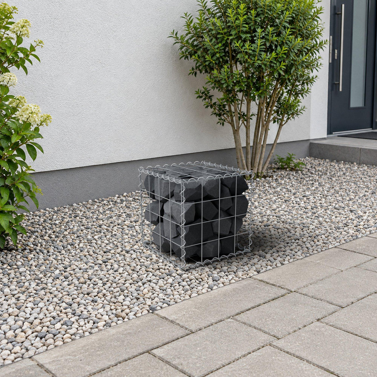 Gabion 40 cm x 40 cm x 40 cm (L x H x D), maskestørrelse 10 cm x 10 cm, spiral