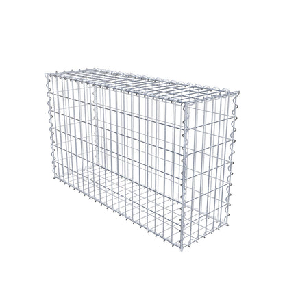 Gabião 100 cm x 60 cm x 30 cm (C x A x P), malhagem 5 cm x 10 cm, espiral