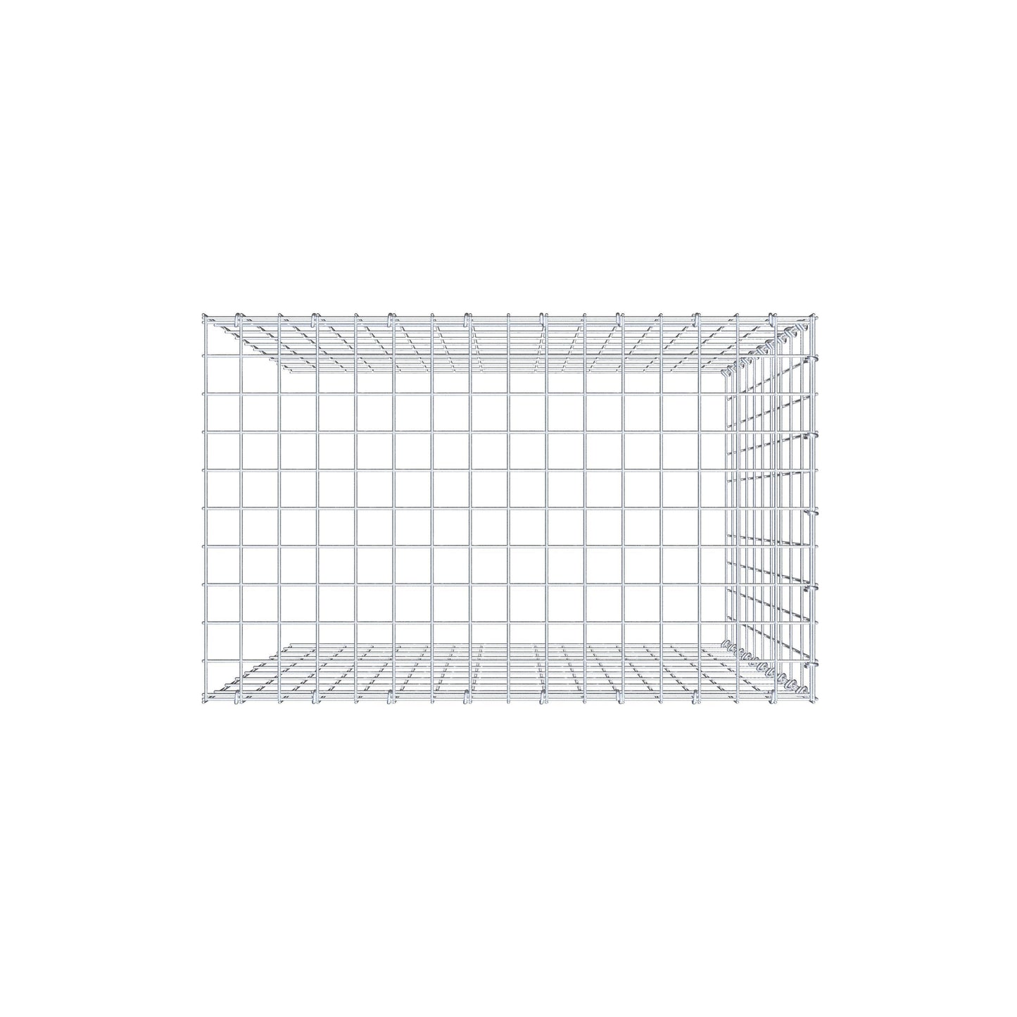 Gabião Tipo 4 100 cm x 80 cm x 50 cm (C x A x P), malhagem 5 cm x 10 cm, anel C