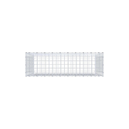 Schanskorf 100 cm x 80 cm x 30 cm (L x H x D), maaswijdte 5 x 5 cm, spiraalring